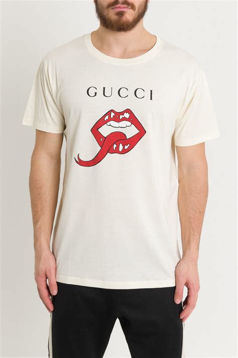 gucci oversize t shirt with mouth